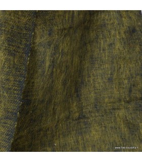 Écharpe laine de yak kaki noir – Accessoire artisanal du Népal