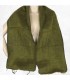 Echarpe artisanale en laine de yack homme femme olive noire