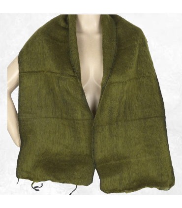 Echarpe artisanale en laine de yack homme femme olive noire