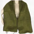 Echarpe en laine de yack faite au Népal olive et noire - Echarpes Laine Homme Femme