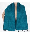 Écharpe en laine de yack vert canard – Fabrication artisanale Népal