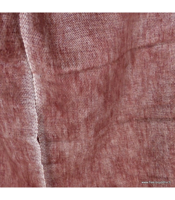 Écharpe yak wool marron chiné – Tissage népalais traditionnel