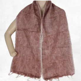 Echarpe népalaise yak wool marron chiné - Echarpes Laine Homme Femme