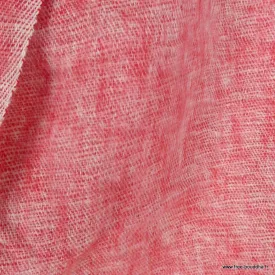Echarpe népalaise yak wool rouge chiné blanc - Echarpes Laine Homme Femme