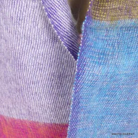 Echarpe laine de yack multicolore bleu rose - Echarpes Laine Homme Femme