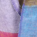 Echarpe laine de yack multicolore bleu rose - Echarpes Laine Homme Femme