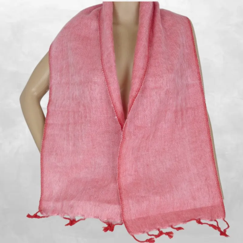 Echarpe femme laine de yak rose tendre - Echarpes Laine Homme Femme