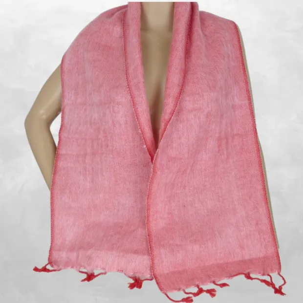Echarpe femme laine de yak rose tendre - Echarpes Laine Homme Femme