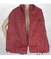 Écharpe laine de yack rouge rouille – Népal, 140 x 30 cm