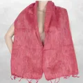 Echarpe artisanale népalaise yack wool framboise - Echarpes Laine Homme Femme