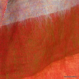Echarpe yak wool à rayures rouge orange 140 x 30 cm - Echarpes Laine Homme Femme