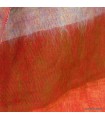Écharpe yak wool artisanale – Rayures rouge orange, Népal