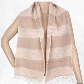 Echarpe homme femme laine de yak beige rosé - Echarpes Laine Homme Femme
