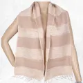 Echarpe homme femme laine de yak beige rosé - Echarpes Laine Homme Femme