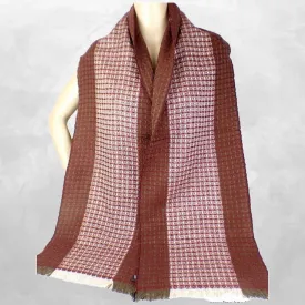 Echarpe pour homme Marron Bordeau - Echarpes Laine Homme Femme