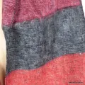 Echarpe en laine chaude gris bordeau à rayures - Echarpes Laine Homme Femme