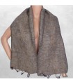 Echarpe marron chine yak wool 140 x 30 cm, made in Nepal
