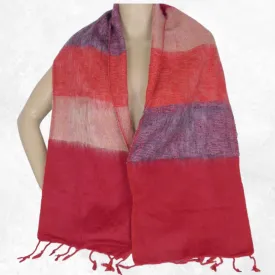 Echarpe bordeau prune yak wool 140 x 30 cm - Echarpes Laine Homme Femme