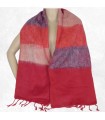 Écharpe bordeaux prune en laine de yack 140×30 cm Népal