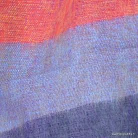 Echarpe yak wool lilas mauve orange 140 x 30 cm - Echarpes Laine Homme Femme