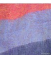 Écharpe laine lilas mauve orange en laine de yack rayures 140×30 cm