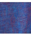 Écharpe bleu bordure rouge en laine de yack 140×30 cm Népal