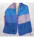 Écharpe bleu violet en laine de yack artisanale Népal 140 x 30 cm
