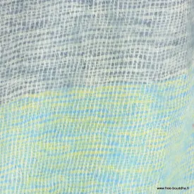Echarpe d'hiver vert clair bleu écru, yak wool - Echarpes Laine Homme Femme