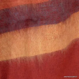 Echarpe multicolore rouge orange faite au Népal - Echarpes Laine Homme Femme