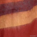 Echarpe multicolore rouge orange faite au Népal - Echarpes Laine Homme Femme