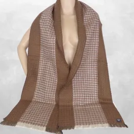 Echarpe pour homme en laine Marron chocolat - Echarpes Laine Homme Femme