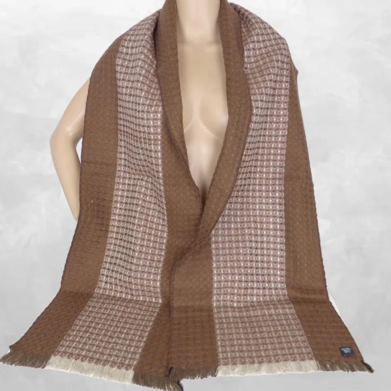 Echarpe pour homme en laine Marron chocolat - Echarpes Laine Homme Femme