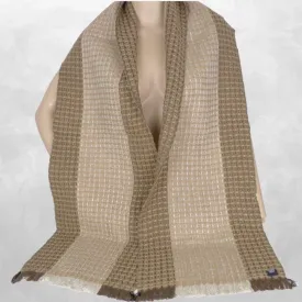 Echarpe pour homme couleur café 180 cm - Echarpes Laine Homme Femme