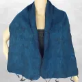Echarpe laine de yack bleu canard - Echarpes Laine Homme Femme