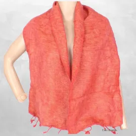 Echarpe Homme femme Laine de Yak Rouille clair - Echarpes Laine Homme Femme