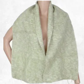 Echarpe en laine vert d'eau chiné - Népal - Echarpes Laine Homme Femme