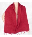 Écharpe artisanale en laine de yack bordeaux – Mixte