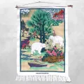 Tenture tibétaine colorée 4 amis coton épais - Tentures bouddhistes