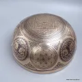 Bol tibétain peint à la main Tara Verte, 20 cm, Népal - Bols tibétains 7 métaux