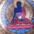 Bol tibétain peint à la main Bouddha de Médecine, 20 cm - Bols tibétains 7 métaux