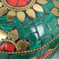 Boîte à bijoux fait main pierres malachite fantaisie, 3 tailles - Boîte à Bijoux tibétaine
