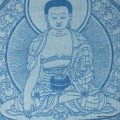 Tenture Bouddha de Médecine en coton épais – Décoration spirituelle