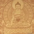 Tenture bouddhiste Bouddha Sakyamouni 52 x 82 cm - Tentures bouddhistes