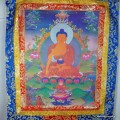 Thangka Tibétain Bouddha Sakyamouni 105 cm – Reproduction Artisanale