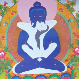 Thangka tibétain Bouddha Shakti 105 cm - Népal - Thangkas tibétains