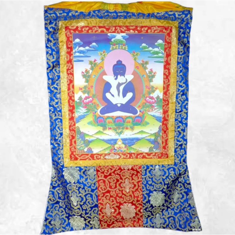 Thangka tibétain Bouddha Shakti 105 cm - Népal - Thangkas tibétains