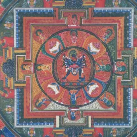 Thangka bouddhiste Mandala de Kalachakra 105 cm - Népal - Thangkas tibétains