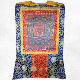 Thangka bouddhiste Mandala de Kalachakra 105 cm – Népal