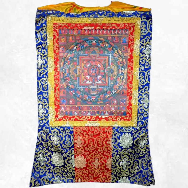 Thangka bouddhiste Mandala de Kalachakra 105 cm - Népal - Thangkas tibétains