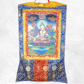 Thangka bouddhiste Tara Blanche 105 cm - Népal - Thangkas tibétains